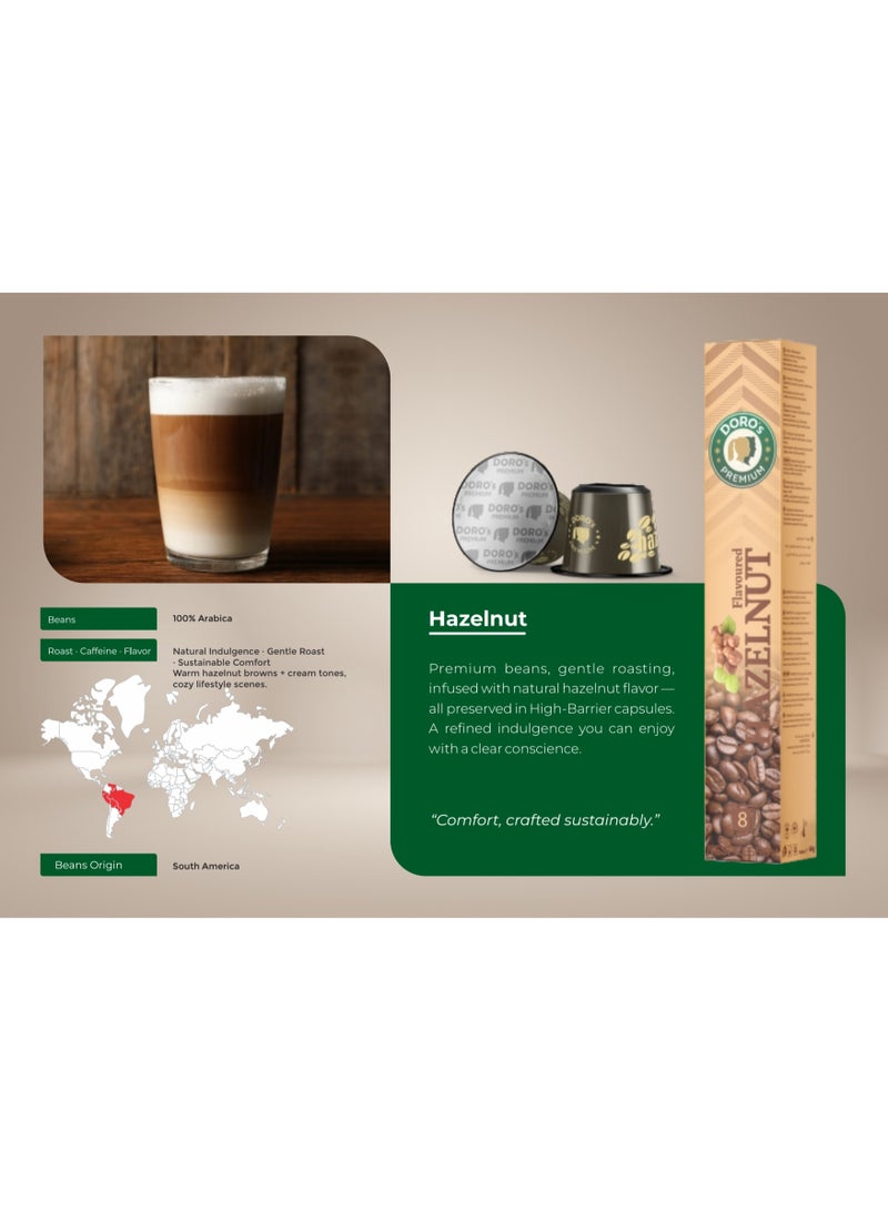DORO'S PREMIUM Dioros Capsules Premium Hazelnut 8 Capsules 44 g - Image 3