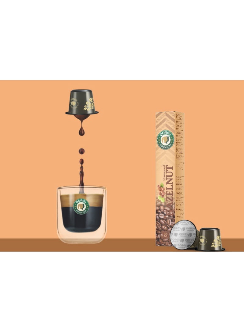 DORO'S PREMIUM Dioros Capsules Premium Hazelnut 8 Capsules 44 g - Image 2