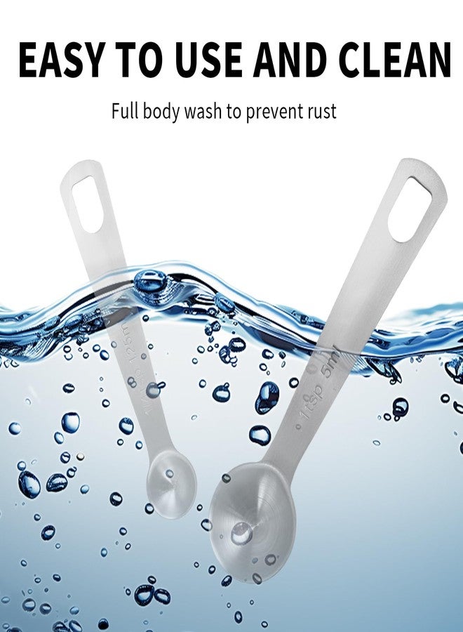 panthra 6 Pcs of Teaspoon Measuring Spoons, Stainless Steel Table Spoons 1 Tsp Scoop 1/4 Tablespoon, Comfortable Grip Handle, Precise Scale, Suitable for Kitchen Baking and Cooking, Etc. - Image 5