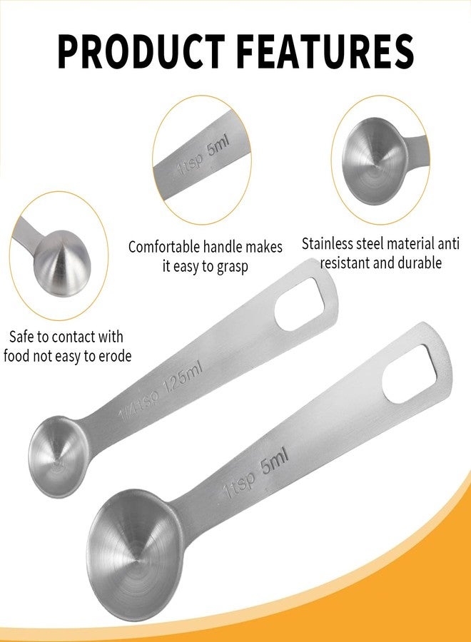 panthra 6 Pcs of Teaspoon Measuring Spoons, Stainless Steel Table Spoons 1 Tsp Scoop 1/4 Tablespoon, Comfortable Grip Handle, Precise Scale, Suitable for Kitchen Baking and Cooking, Etc. - Image 4