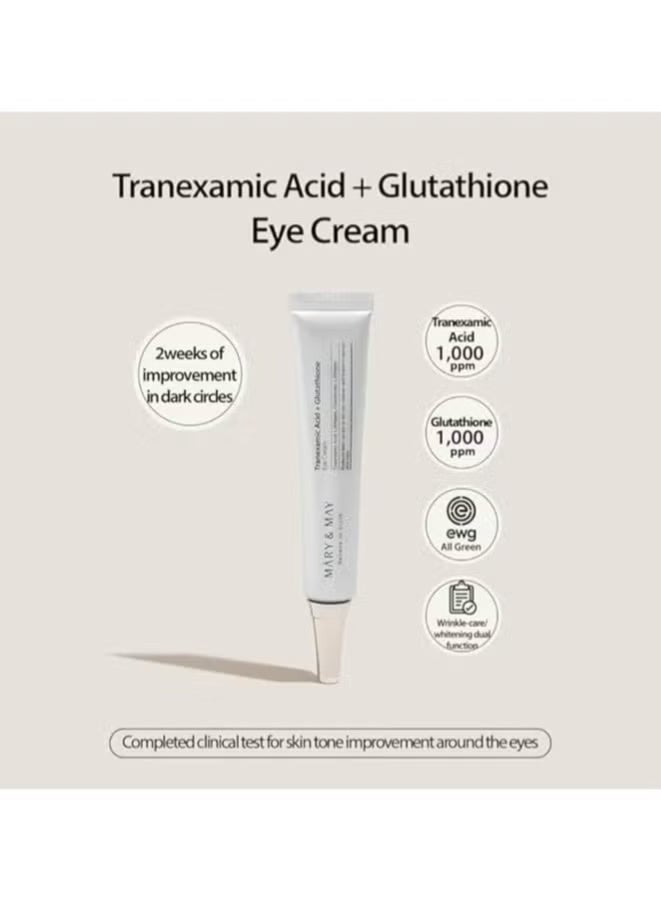 Mary & May Eye Brightening Cream for dark circles, brightening the eye area and fighting wrinkles with tranexamic acid extract and glutathione 1.05oz/30 g. - Image 4
