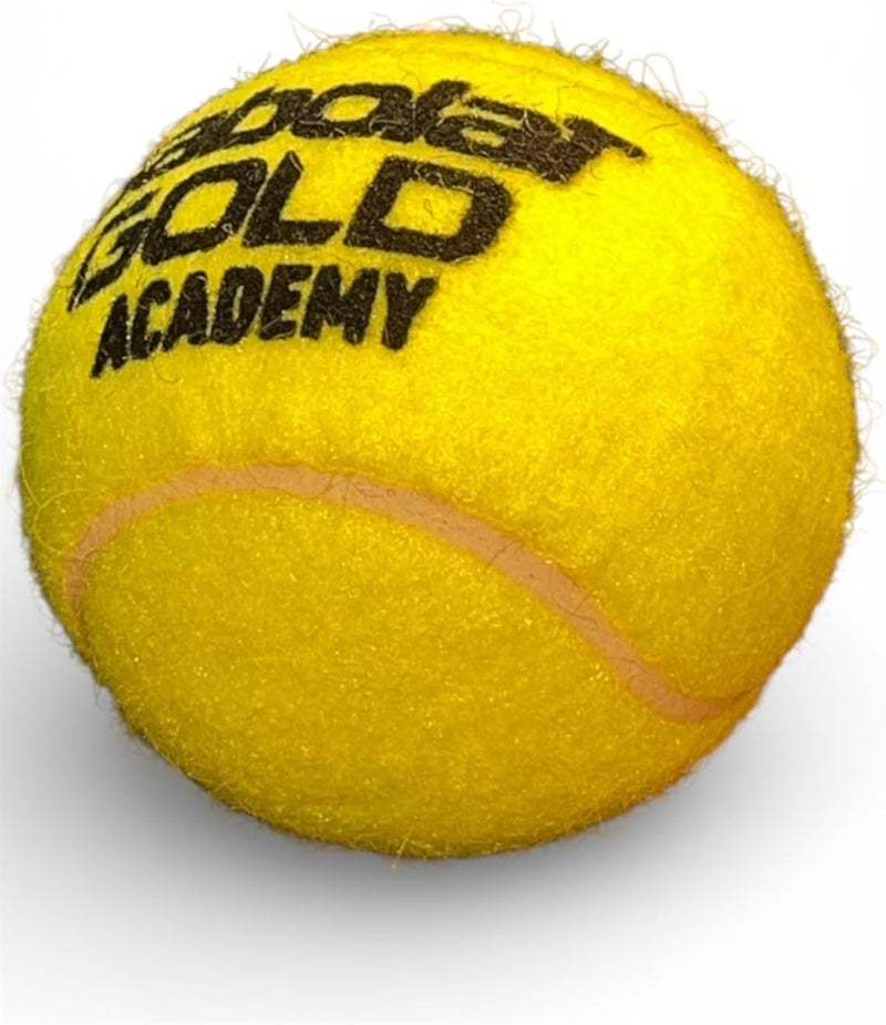 Gold Academy Tennis Ball, Yellow, Felt Material, Training Practice