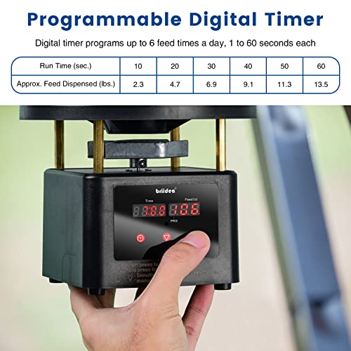 briidea Automatic Chicken Feeder Timer Briidea Poultry Feeder Motor and Timer Kit Metal Spin Plate Adjustable Mount Ideal for Chickens Ducks Geese - Image 3