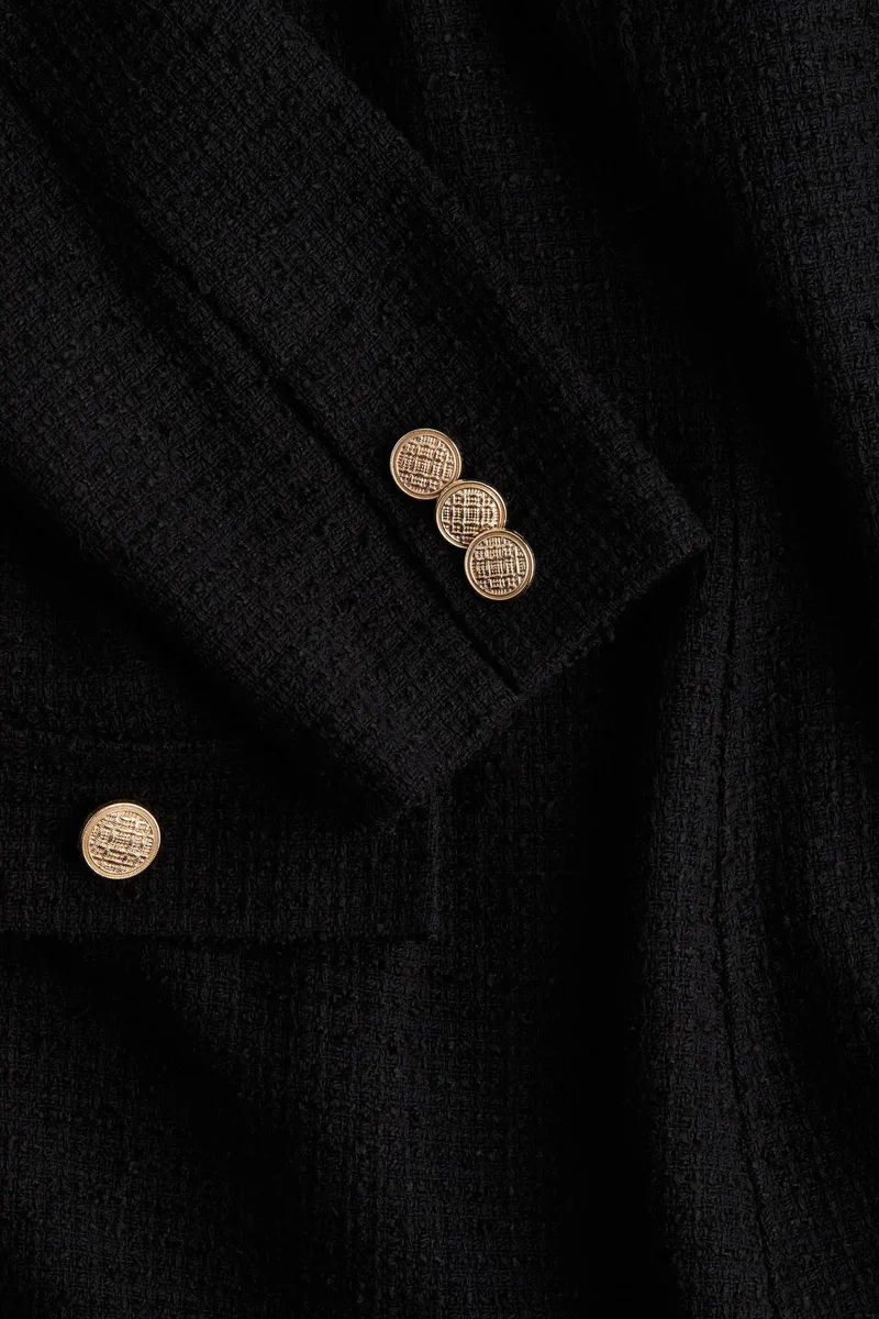 H&M Textured Black Mini Dress