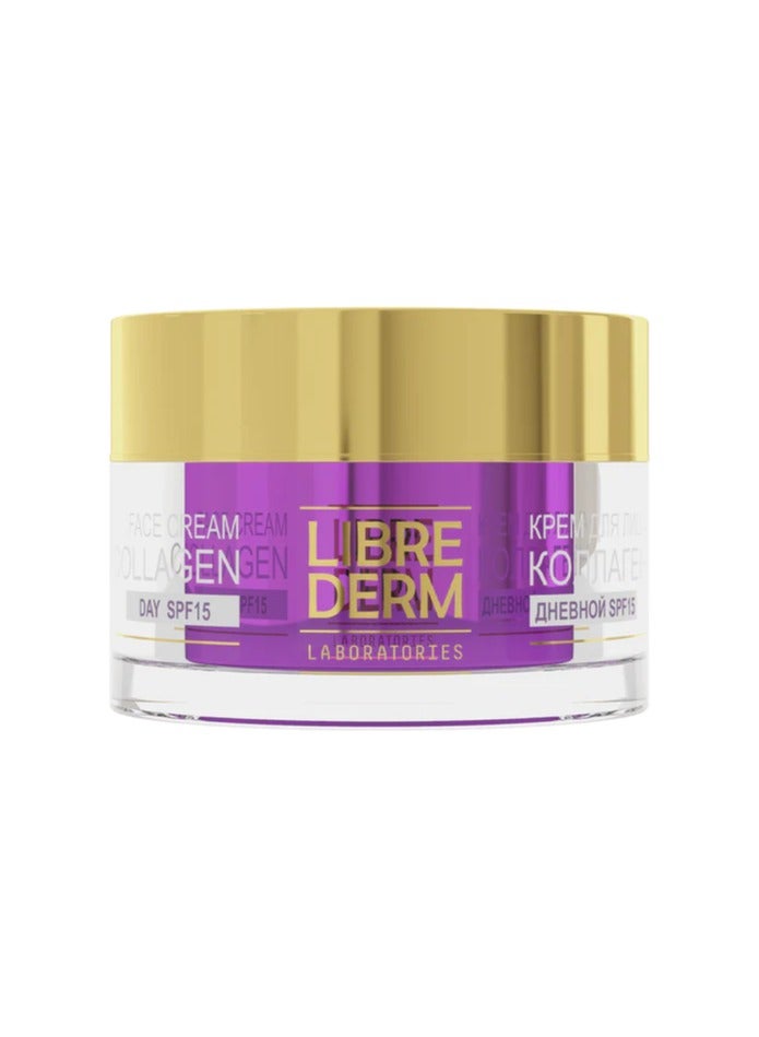 LIBREDERM COLLAGEN DAY CREAM FOR RESTORING RADIANCE AND EVEN SKIN COLOR SPF-15, 50 ml - Image 1