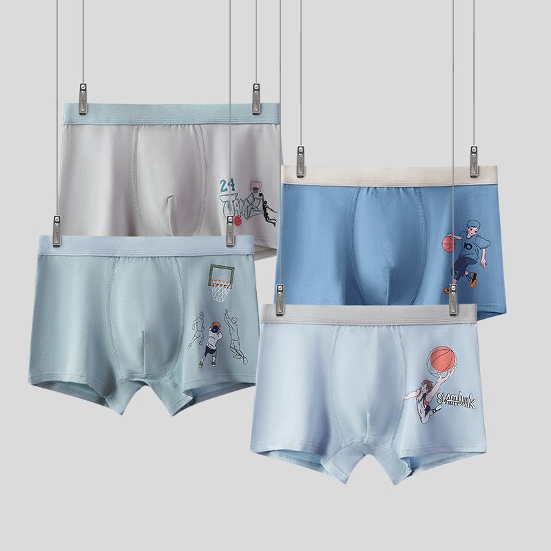 Boys Cotton Breathable Boxer Briefs J004 C group color complete batch 