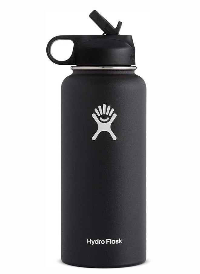 Hydro Flask 32 oz Wide Mouth with Straw Lid Stainless Steel Reusable Water Bottle Clementine - Vacuum Insulated, Dishwasher Safe, BPA-Free, Non-Toxic  - Image 1