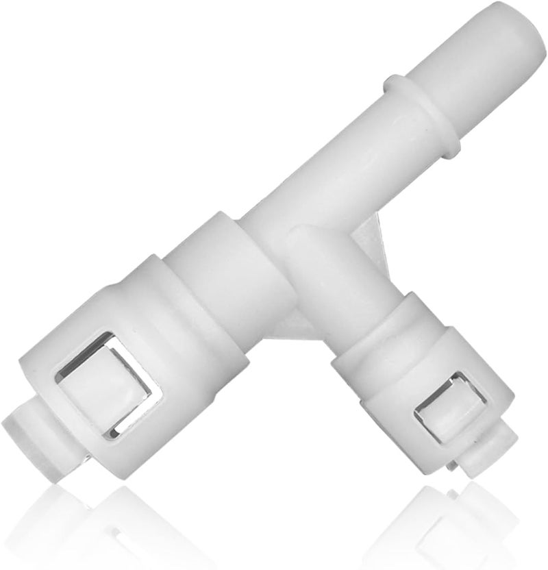 MLAHUIER Car Heater Hose Fitting,T-connector Three-way Cooling Water Pipe Joint, Heater Inlet Hose Fitting Replacement OEM#15055343 15055342, Compatible with Select Chevy Cadillac Chevrolet GMC(White) - Image 1