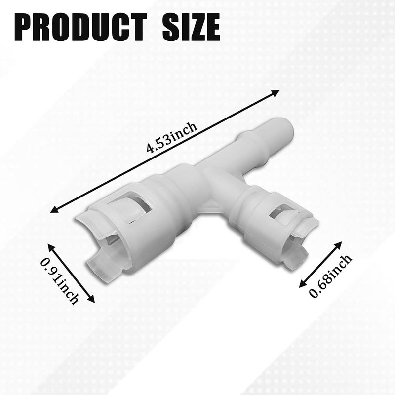 MLAHUIER Car Heater Hose Fitting,T-connector Three-way Cooling Water Pipe Joint, Heater Inlet Hose Fitting Replacement OEM#15055343 15055342, Compatible with Select Chevy Cadillac Chevrolet GMC(White) - Image 2