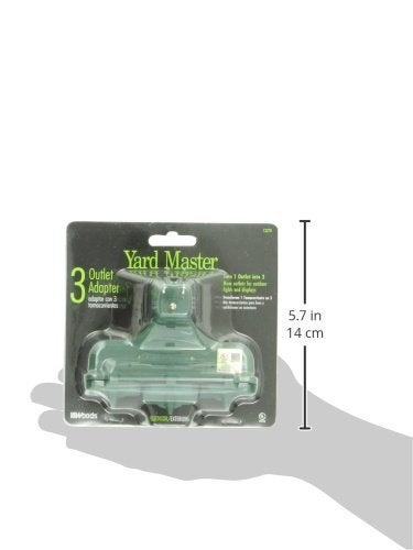 Woods 13270 Outdoor Rated 3 Outlet Covered Adapter; Green. - Image 3