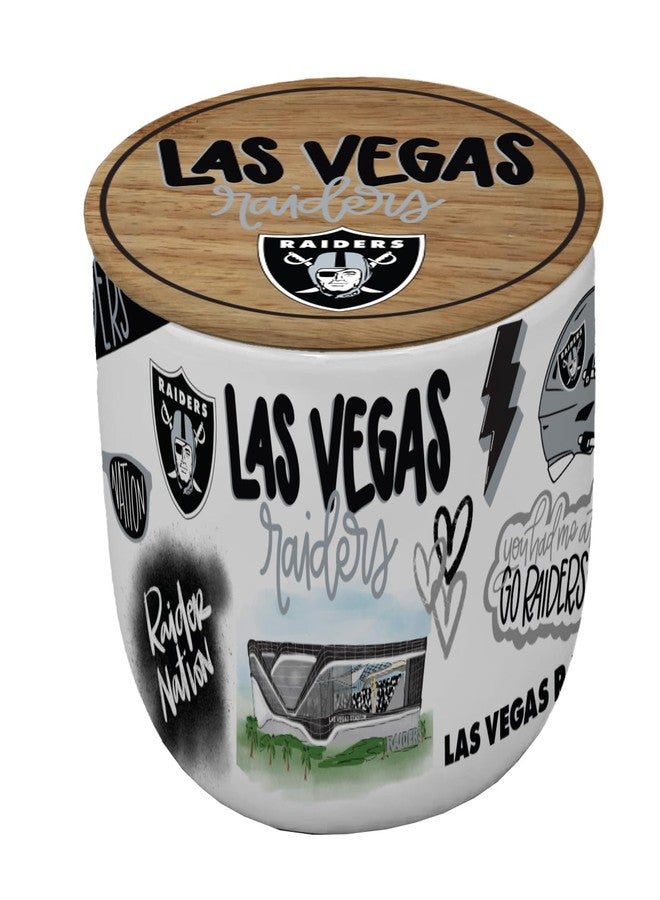 Proformance Home NFL Las Vegas Raiders Loco Fan 16oz Ceramic Candle - Image 1