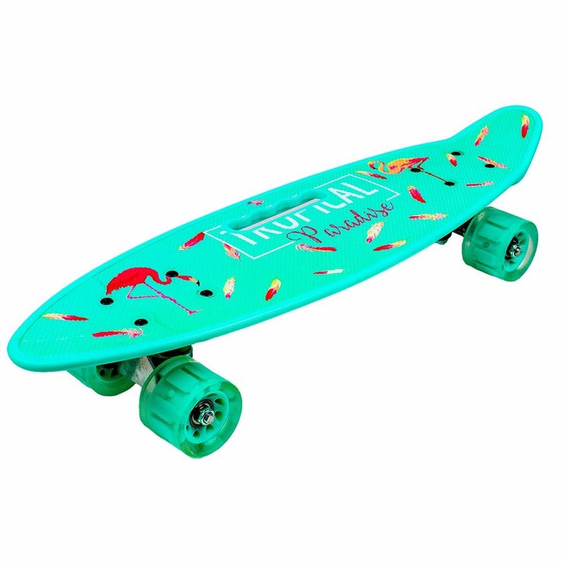 Dream Land Colorful Mixed Shapes Baby Blue Skate Board - 212 - Image 1
