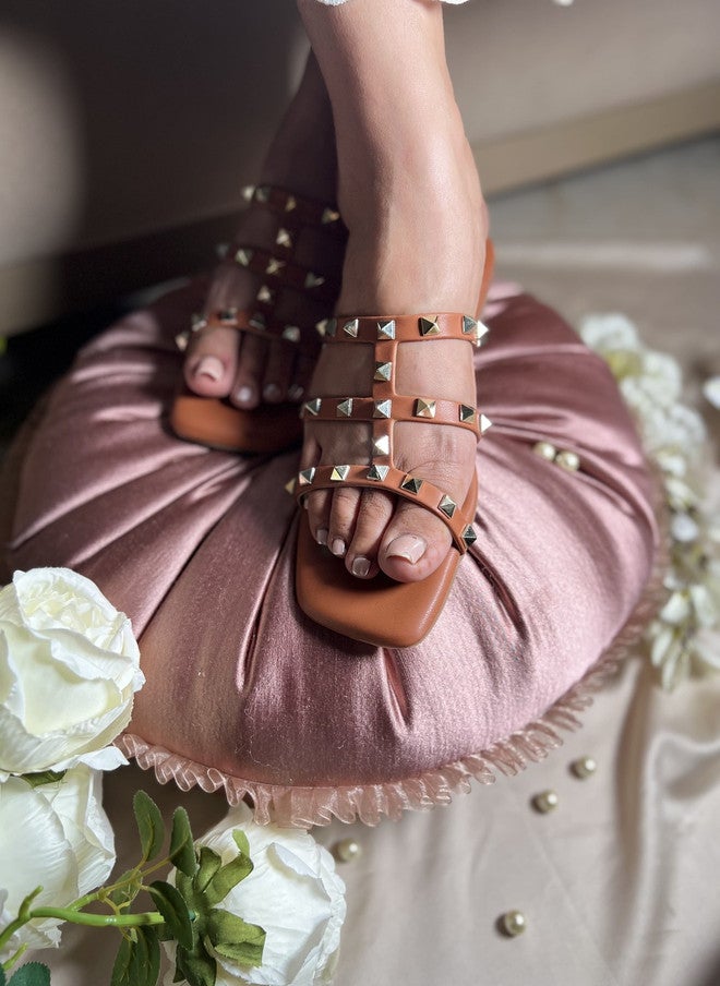 Sandal Stories صنادل ستوريز نسائية مسطحة مفتوحة من الأمام - Image 5