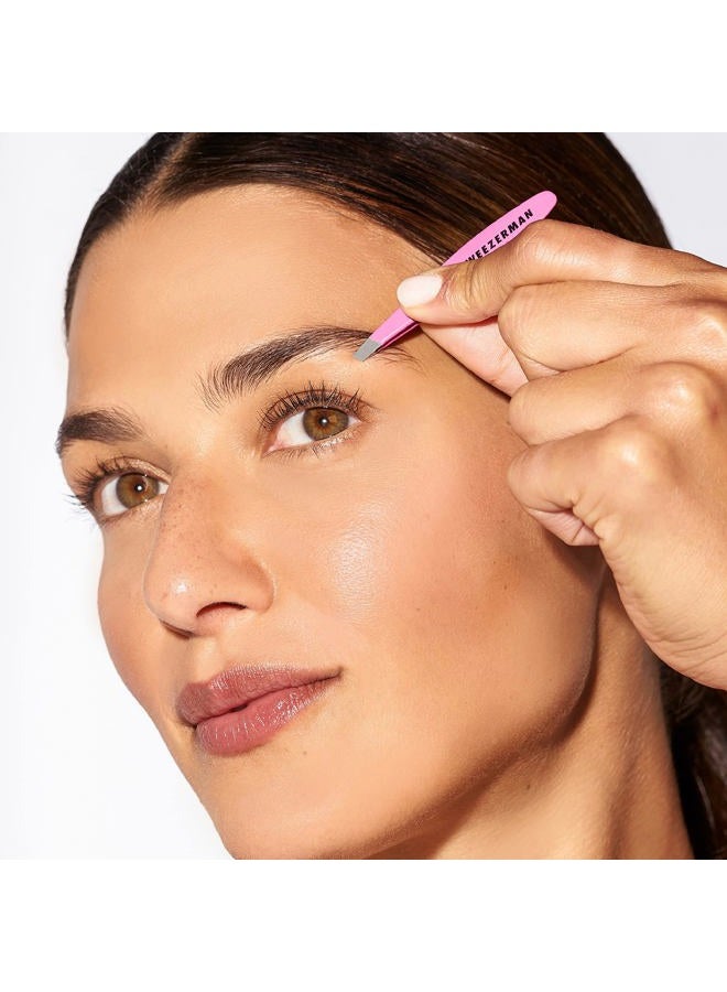 Tweezerman ملقط مائل ونقطة - مجموعة ملاقط للحواجب، الشعر الوجه، الشعر الناشئ - Image 2