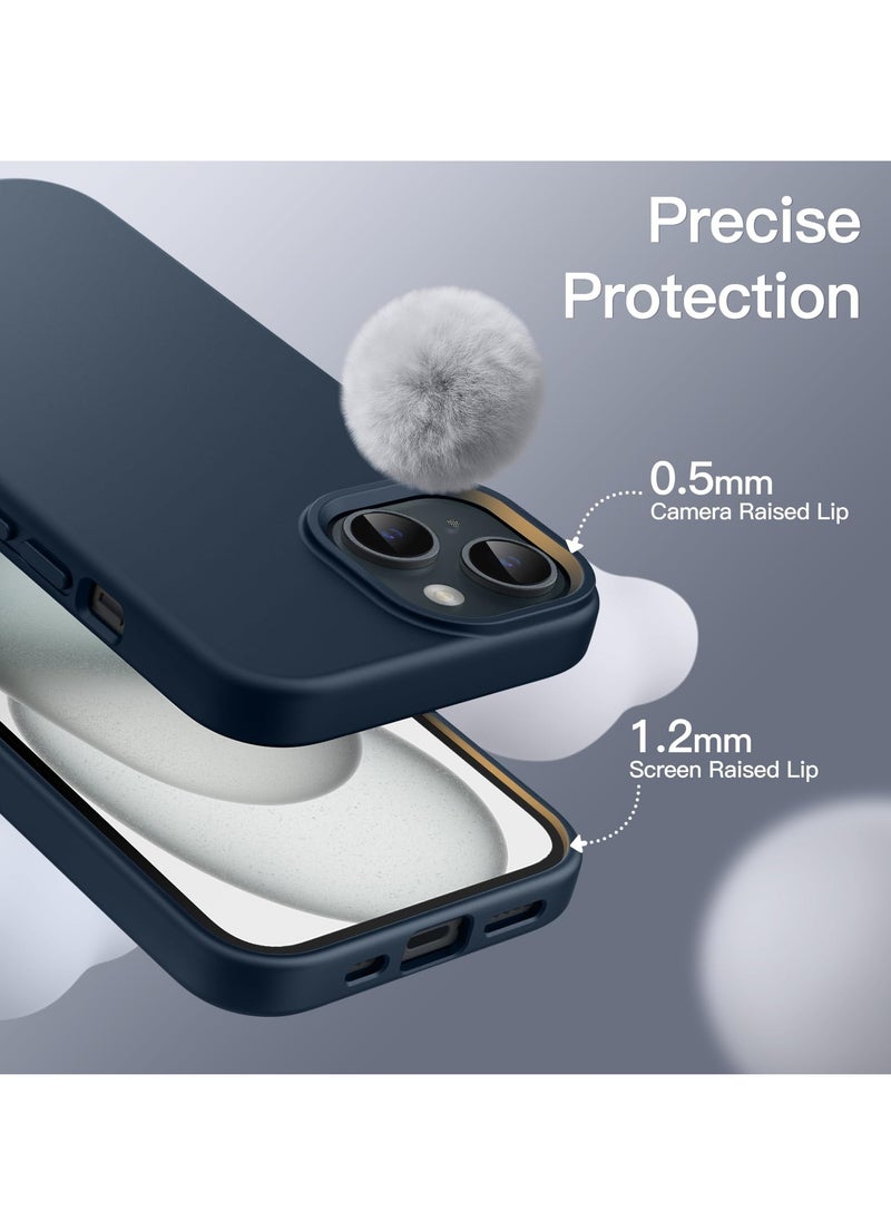 BORTONY - iPhone 15 Plus Case 6.7 Inch Silicone Silky-Soft Touch iPhone 15 Plus Cover Full-Body Slim Thin Phone Case Shockproof Protective Case Cover for Apple iPhone 15 Plus - Image 1