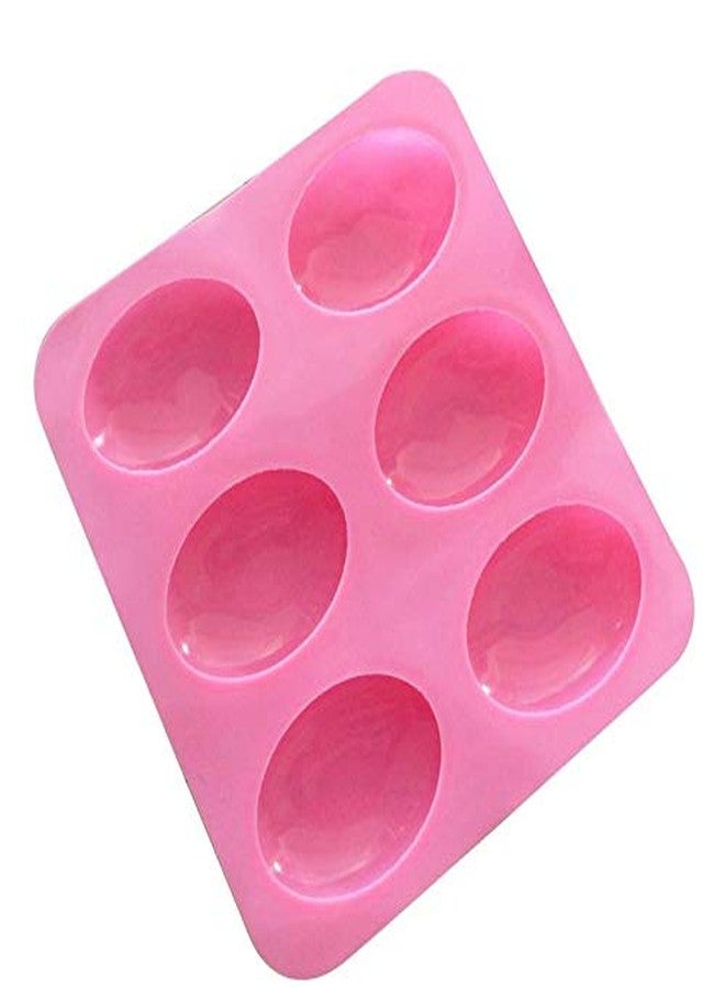 BLAPOXE DIY 6 Slots Cake Mold Tool Oval Goose Eggs Shape Silicone Soap Mould Handmade Chocolate Pudding Jelly Candy Cookie Maker - Image 1