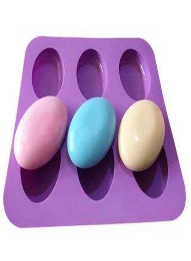 BLAPOXE DIY 6 Slots Cake Mold Tool Oval Goose Eggs Shape Silicone Soap Mould Handmade Chocolate Pudding Jelly Candy Cookie Maker - Image 3