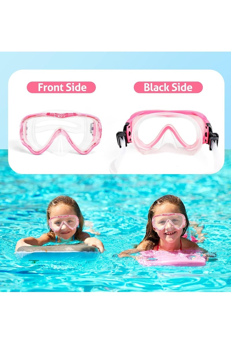 Oasisgalore 2 Pcs Kids Diving Goggles, Snorkel 180°Panoramic Diving Mask, Anti-Fog and Anti-Leak Swimming Goggles for Children 5 - 12 - Image 3