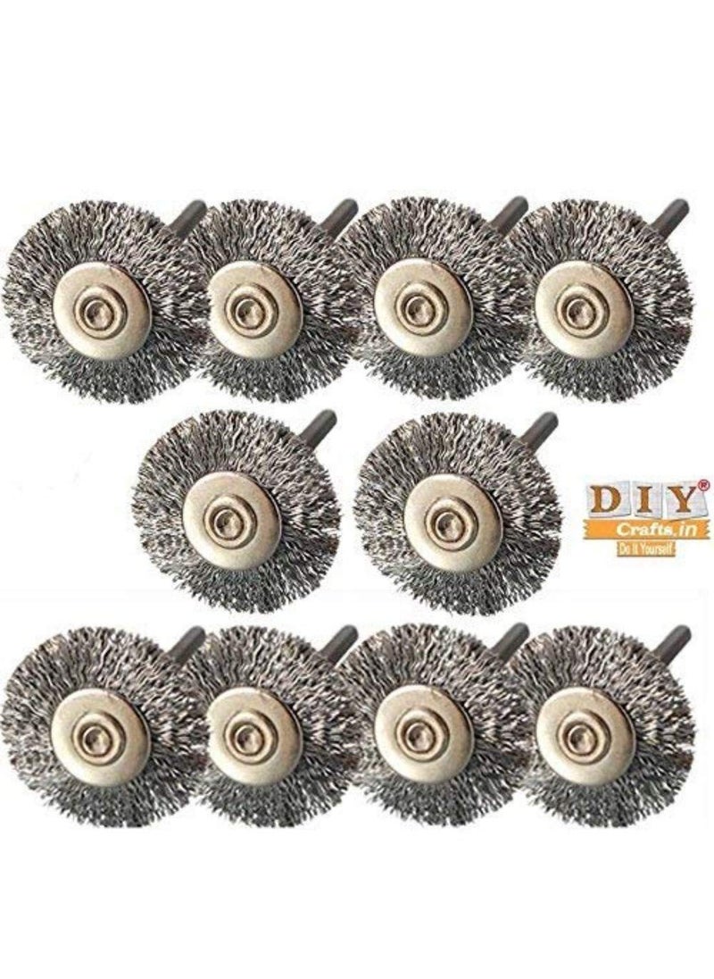 DIY Crafts DIY Crafts Pack Of 10 Pcs Design No 1 Stainless Steel Wire Wheel Brushes Rot Pack Of 10 Pcs Design No 1  - Image 2