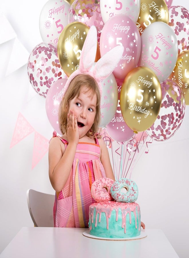Hongplus Pink 12th Birthday Balloons for Girls 12th Birthday Party Decorations, 12inch 16pcs Pink Gold Happy 12th Birthday Balloons, Party Balloons Confetti Balloons for Girls Princess Theme Party Deocorations - Image 4