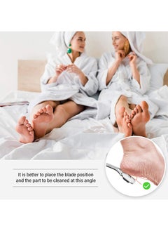 HS Foot Scraper Stainless Steel Files Care Pedicure Dead Hard Skin Remover Tool With 10 Blades For Wet And Dry Feet  - Image 5