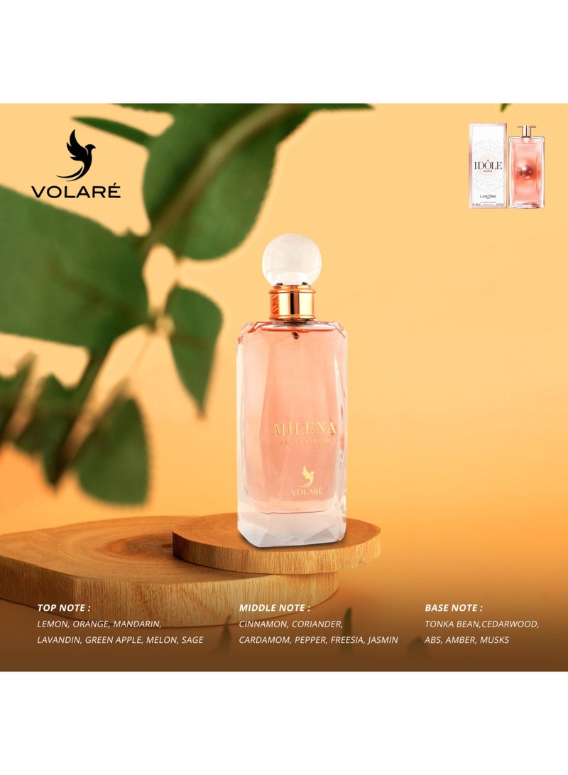 فولاري عطر ميلينا أو دو برفيوم من فولار للنساء - 100 مل (مستوحى من ايدول اورا ) - Image 3