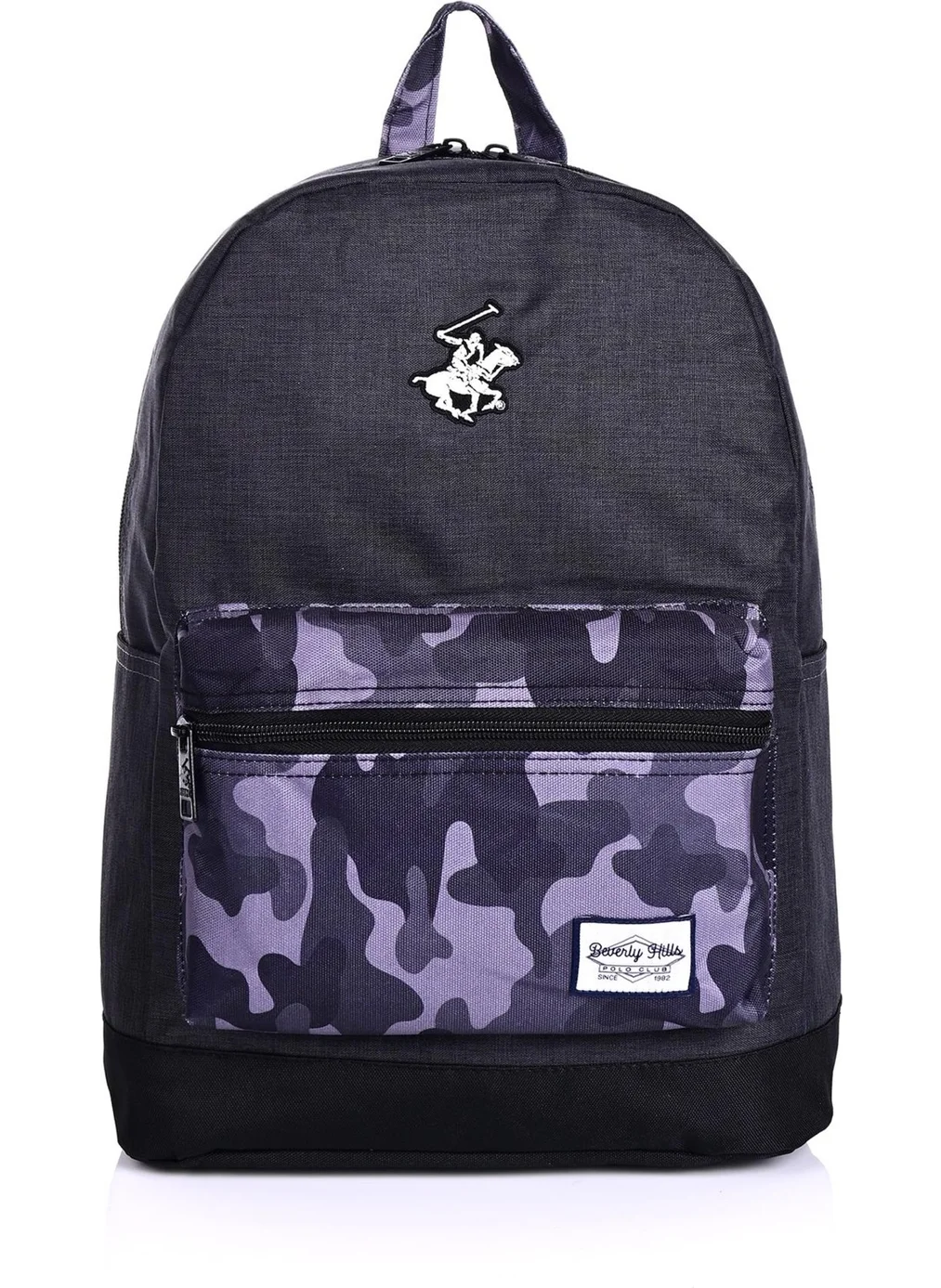 BEVERLY HILLS POLO CLUB 75554 School Backpack Black Camouflage