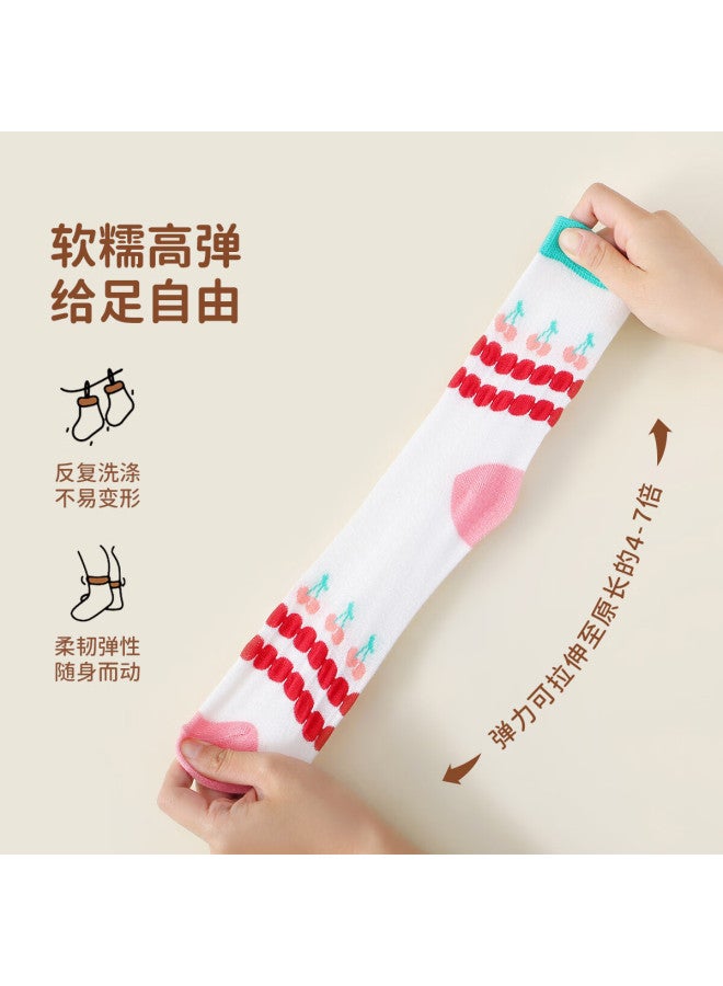 Mqdmini Kids Girls Socks Spring Cotton 5 Pairs Sweet Casual Socks Fairy Tale Elements - Image 1