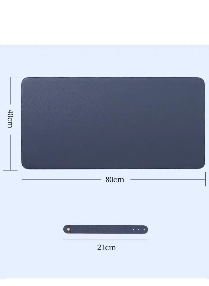 Laseta - Large Mouse Pad Extended Gaming Non-Slip Rubber Base Office Desk Double-sided Color Matching Mouse Pad Keyboard Mouse Pads Grey+Khaki 80x40cm - Image 1