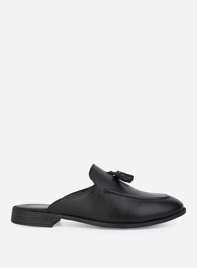 Styli Styli Tassel Accent Slip On Open Heel Mules