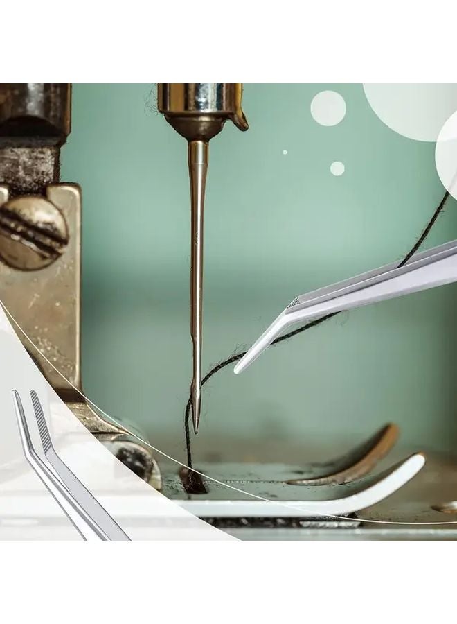 Heavy Duty Stainless Steel Serrated Tip Forceps Silvery Tweezers For DIY Crafting Outdoor - Image 5