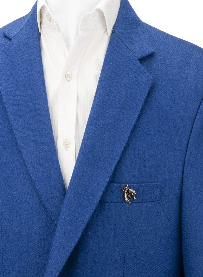 Knighthood Black and Gold Bee with Stone Detailing Lapel Pin/Brooch - Image 3