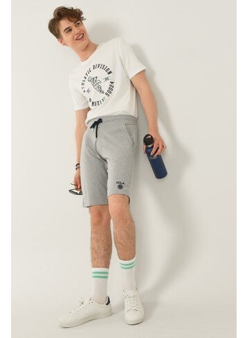 UCLA FOWLER Gray Men's Knitted Shorts  - Image 4