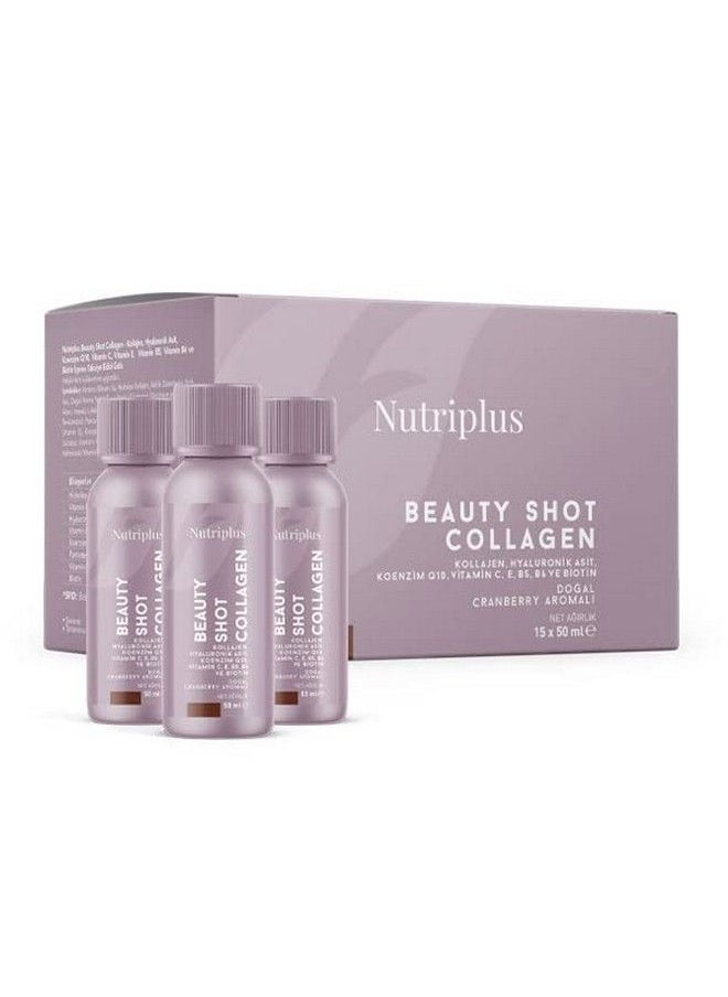 FARMASI - Nutriplus Beauty Shot Collagen Collagen Meets Your Daily Protein Needs Prevents Skin Wrinkles Hair Loss And Improves Your Sleep Pattern 1.69 Fl. Oz X 15 Shot - Image 1