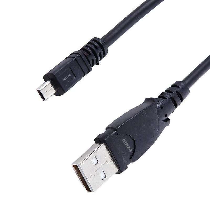 ienza Replacement USB PC Mac Photo Picture Transfer and Charge Cable Cord DMW-USBC1 for Panasonic Lumix Camera DMC-G7 ZS40 ZS50 TS30 SZ3 TZ8 TZ11 TZ15 TZ24 & More (See List of Compatible Models) - Image 1
