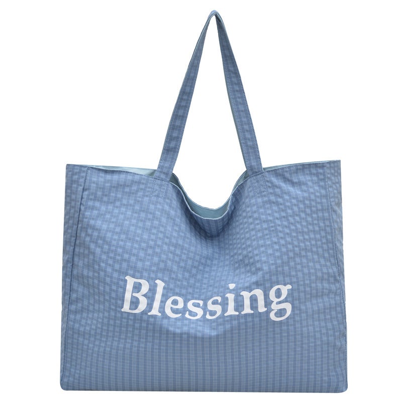 Korean Style Letter Shoulder Bag, Reversible Bubble Pleated Handbag, Lightweight Commute Shopping Tote - Image 5