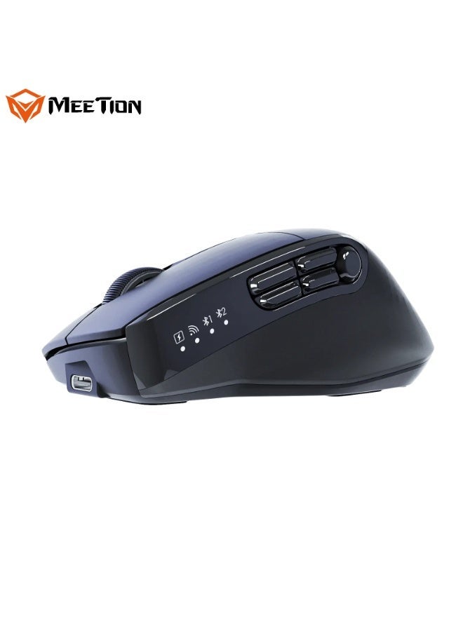 MEETION Programmable Triple Mode Wireless Mouse Anywhere3 Compatible On Any Surface Whisper Quiet Clicks Adjustable 6 levels DPI Smart Light Indicators Multi-Device Compatibility Tri-Mode Connectivity - Image 3