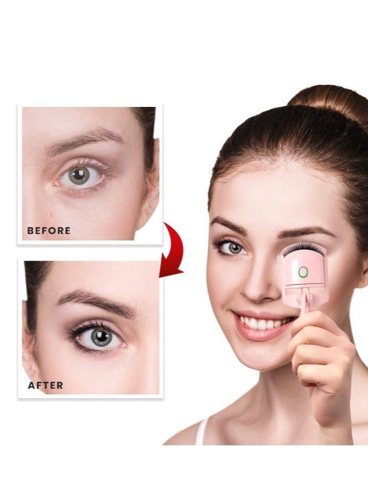 OASIS-TH Heated Eyelash Curler Rechargeable Electric Eyelash Curler with Silicone Heating Pads  - Image 2