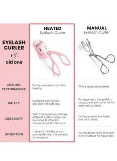OASIS-TH Heated Eyelash Curler Rechargeable Electric Eyelash Curler with Silicone Heating Pads  - Image 3