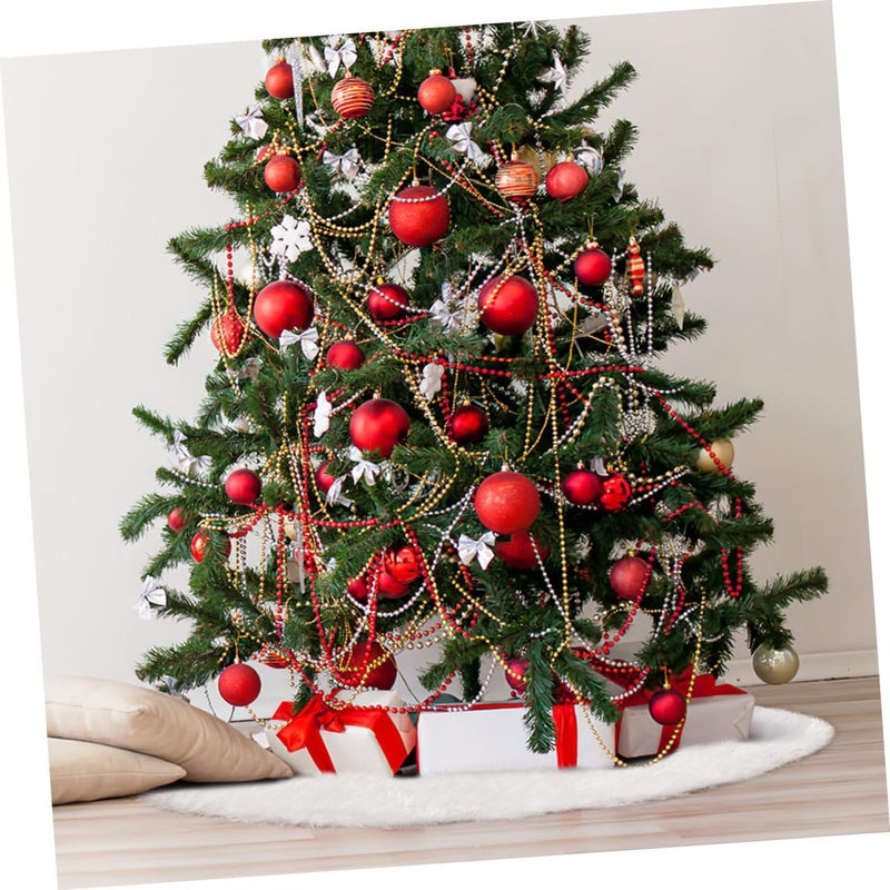 ARTIBETTER Christmas Tree Skirt 35-inch White Plush Decorative Skirt for Tree Floor Mat Holiday Decor Soft - Image 5