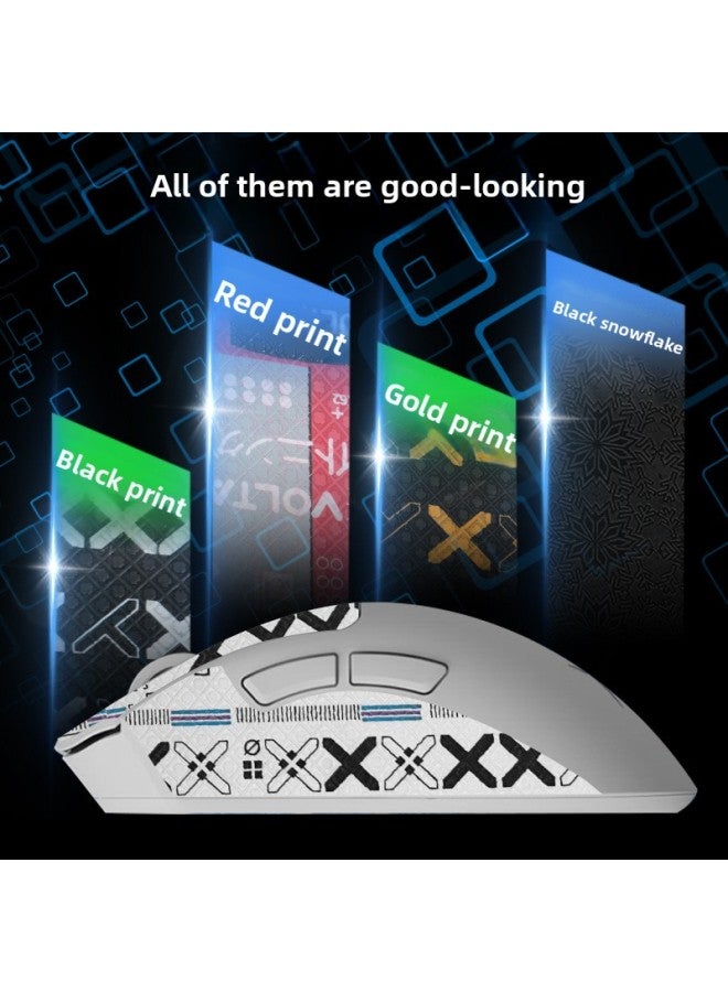 Suitable For Colorful M900 Mouse Anti-slip M900PRO Sticker Sweat-proof Sweat-absorbent Back Sticker Printed Palm Protection Film-Color:[full Package] White Printing A [send Clean Cotton]] - Image 5