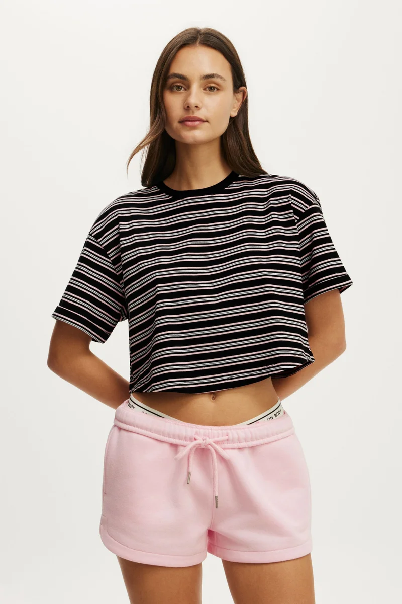 بودي Cropped Graphic Active Tee