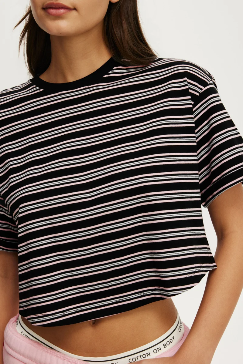 بودي Cropped Graphic Active Tee