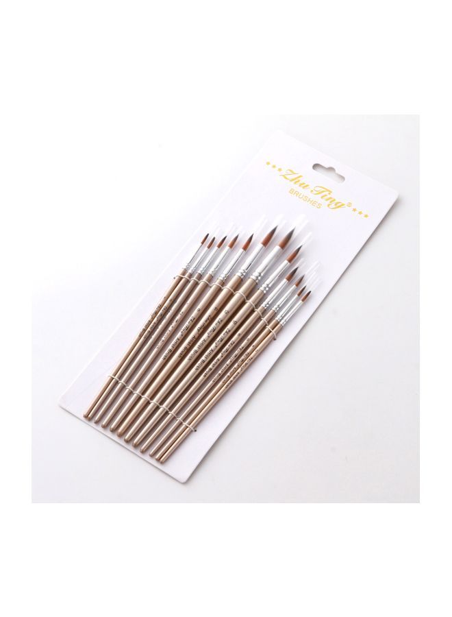 NIBEMINENT 12-Piece Paint Brush Rose Gold - Image 4