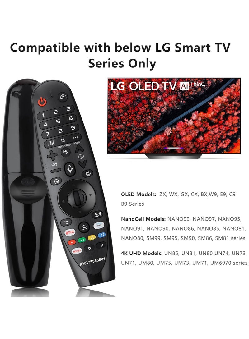 SMART SOURCE LG Voice Magic Remote Control Replacement for LG-Smart-TV Compatible With AN-MR20GA AN-MR19BA For LG UHD OLED QNED NanoCell 4K 8K Models With Google/Alexa Voice Recognition and Pointer Function  - Image 3