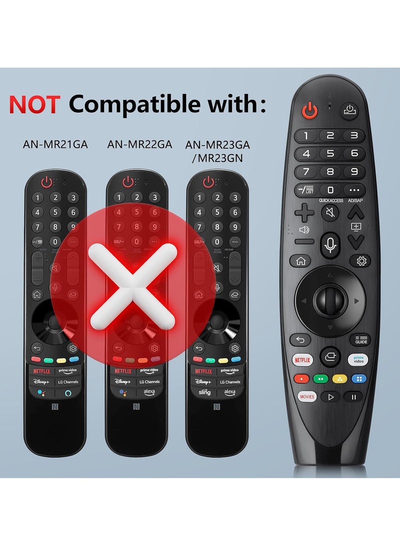 SMART SOURCE LG Voice Magic Remote Control Replacement for LG-Smart-TV Compatible With AN-MR20GA AN-MR19BA For LG UHD OLED QNED NanoCell 4K 8K Models With Google/Alexa Voice Recognition and Pointer Function  - Image 5