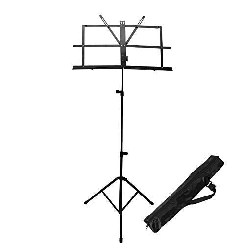 Mustang Adjustable Orchestra Conductor Music Stand, with Carrying Bag, Light Weight for Trave - Image 1