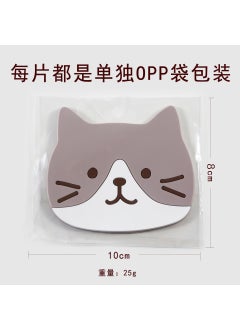 Cat cute Coaster Factory Direct PVC non-slip anti-scalding mat bowl mat silicone tea cup mat insulation mat placematGray (10 * 8cm) Gray (10 * 8cm)