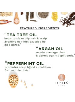 Luseta Luseta Tea Tree Oil Shampoo 33.8oz- Natural Anti Dandruff Treatment for Dry and Damaged Hair, Sulfate Free & Safe for Color Treated Hair  - Image 3
