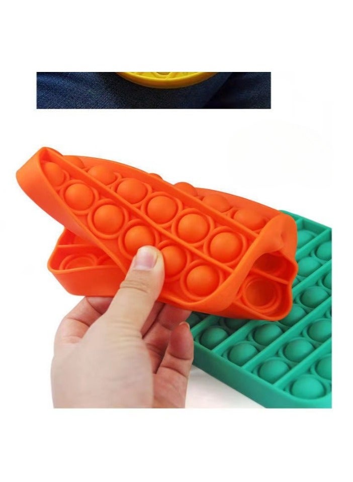 AROAQ Push Pop Bubble Sensory Fidget Toy, Stress Relieve Sensory Decompression Toys, Portable Pressure Silicone Squeeze Sensory Toys For Kids And Adults, (square red) - Image 2